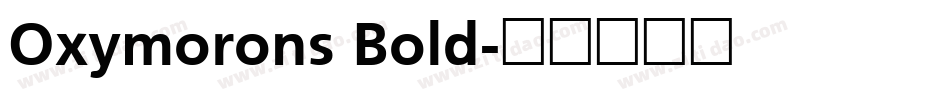 Oxymorons Bold字体转换